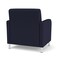 Lesro Siena Lounge Reception Wide Guest Chair, Brushed Steel, OH Navy Upholstery SN1201 - alternate 2